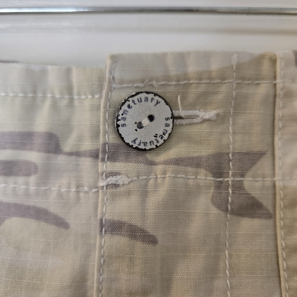 SANCTUARY White and Gray Camouflage Mini Skirt 100% Cotton Size 27 - Picture 2 of 12